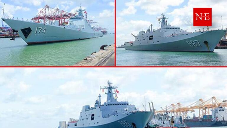 Chinese and Indian Naval Warships Arrive at Colombo Port for Formal Visit